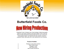 Tablet Screenshot of butterfieldfoods.com